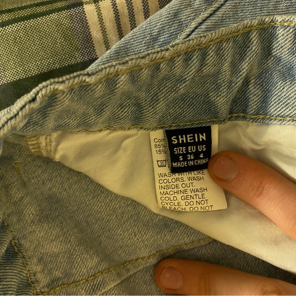 Light Blue Shein Wide-Leg Baggy Jeans Size 4 - Picture 3 of 6